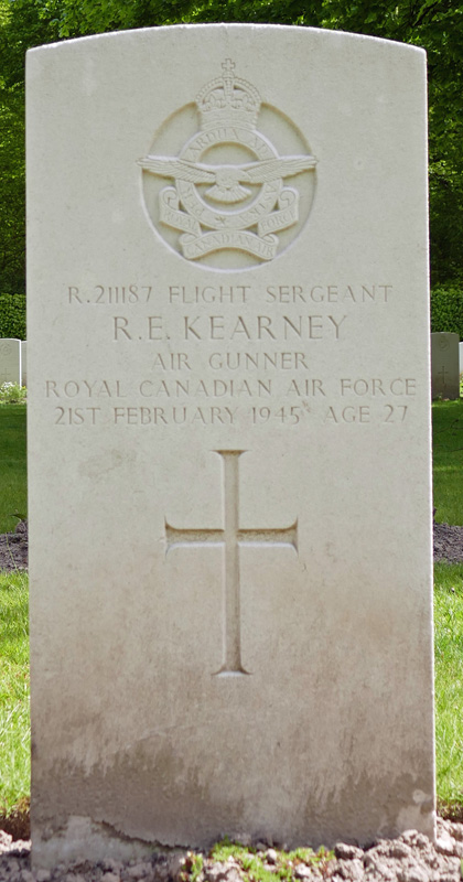 F/Sgt Robert Emmett Kearney<br/><br /><br />died February 21st, 1945